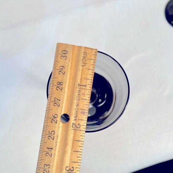 ALEXANDRA-BLACK STEMWARE by MIKASA  (4) CHAMPAGNE GLASSES LIKE NEW CONDITION - Picture 10 of 10